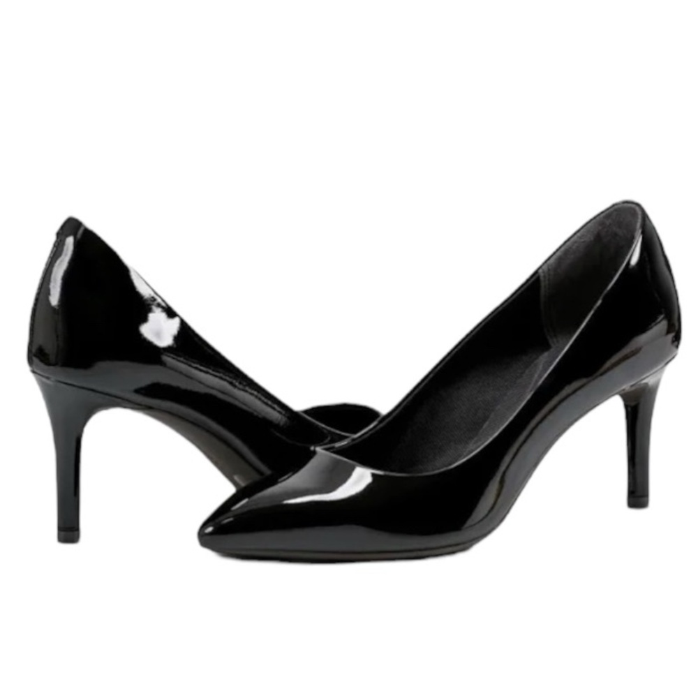 Rockport Women’s Pointed Toe, Black Patent Leather Heels, Size: 7M, NIB, $75